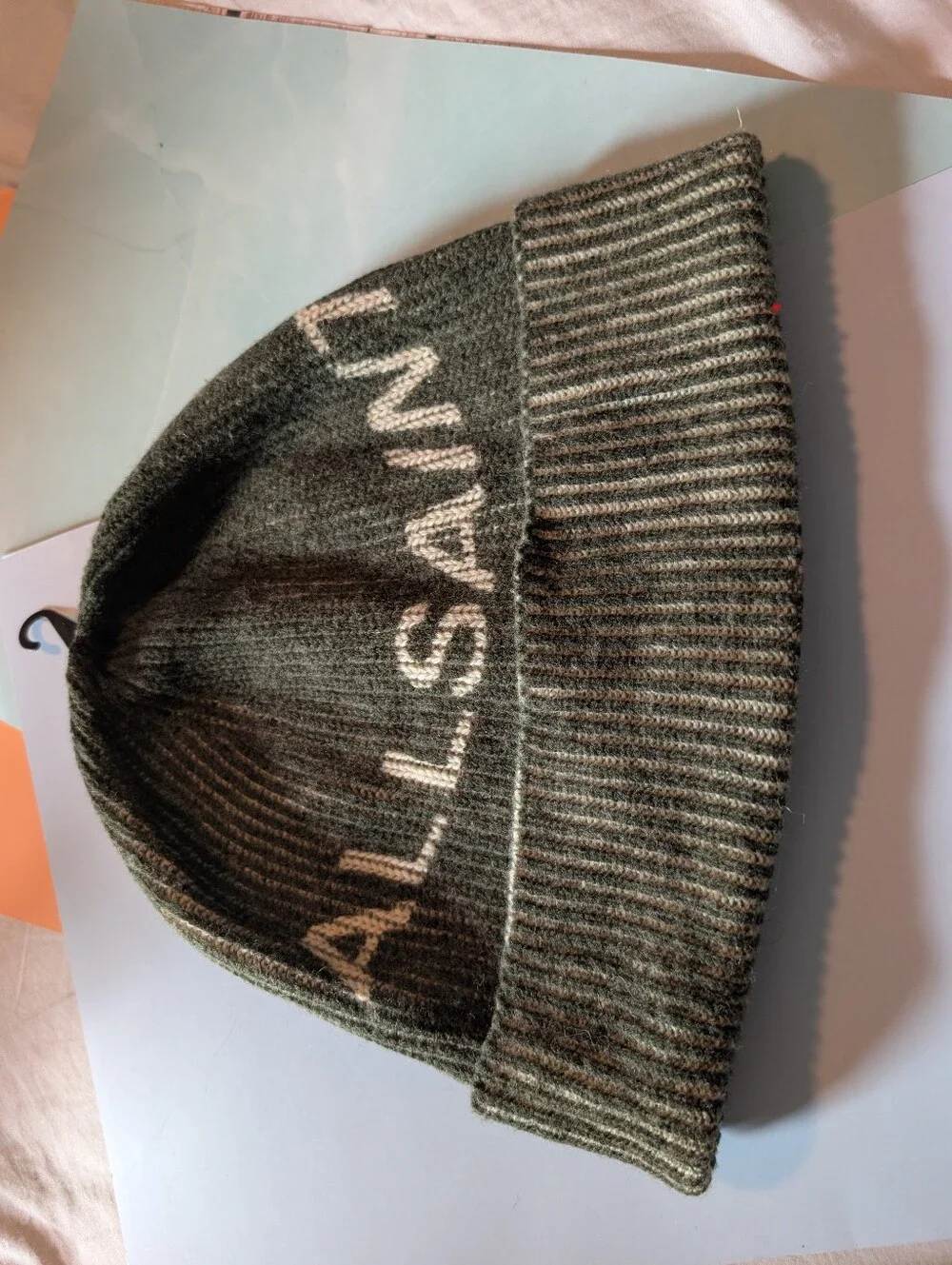 AllSaints Printed Logo Beanie